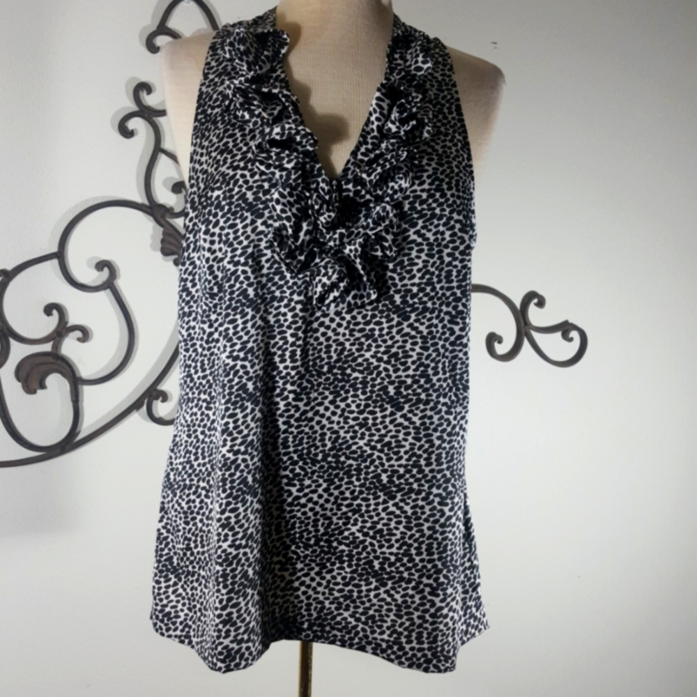 ANN TAYLOR RUFFLE TOP WOMENS SIZE 14